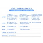 JJC NLP-17 Professional Neoprene Lens Pouch 90 x 170mm
