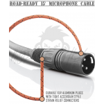 Mophead 15 Foot 4.5m XLR Extension Braided Cable Red and Black