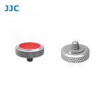 JJC Professional Deluxe Soft Release Button for cameras - Silver and red
