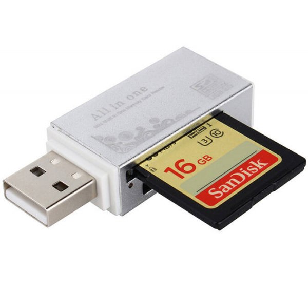Quality Metal all in 1 USB Memory Card Reader