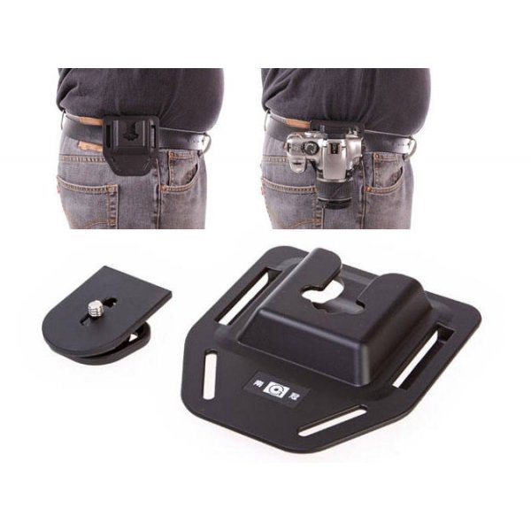 Camera belt mount clip attachment