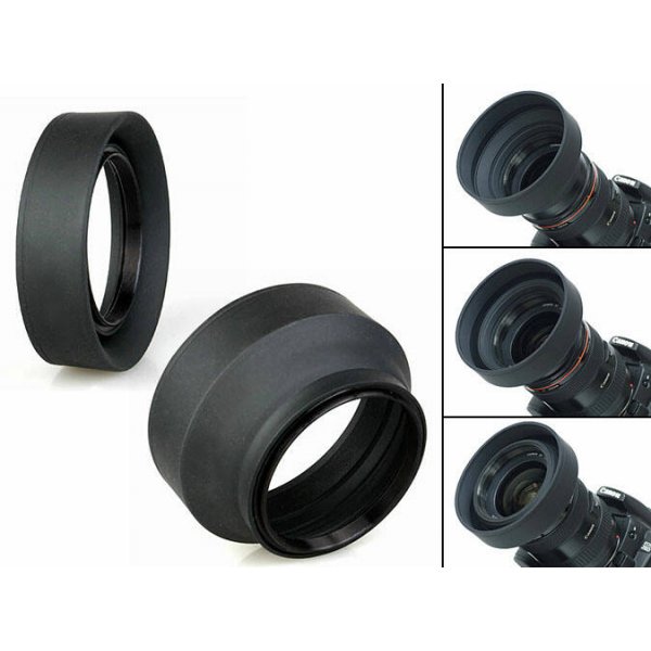 Collapseable Rubber Lens Hood - 55mm
