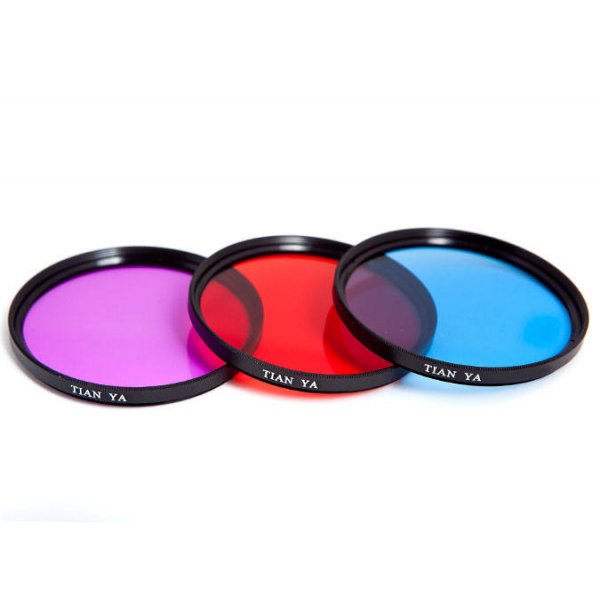 Colour effect glass filter set of 3 filters - 52mm