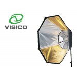 Octagonal Softbox + Grid reverse gold and silver