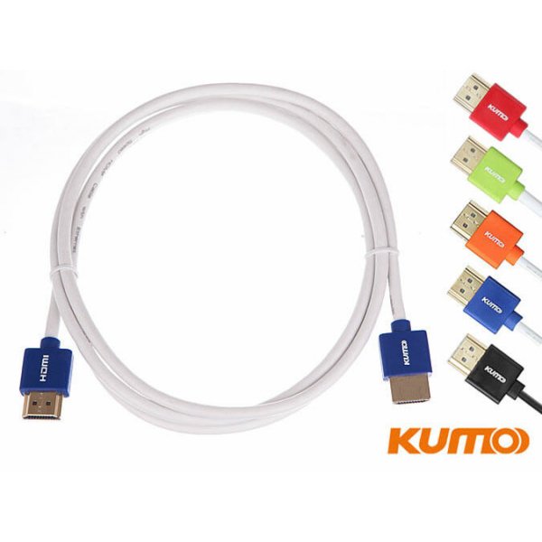 Kumo colour elite series slim HDMI cable - Blue 1.5m