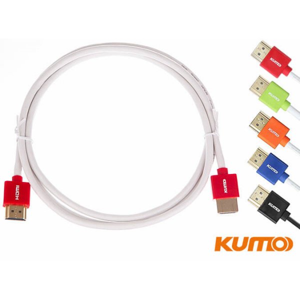 Kumo colour elite series slim HDMI cable - Red 1.5m