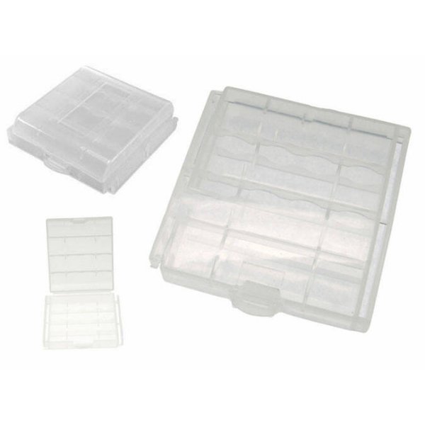 Storage case holder for 4x AA or AAA battery