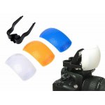 Pop Up Flash Diffuser - Puffer with colour gels