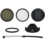 SX60K 58mm UV CPL Filter + Lens Adapter Ring  Hood Shade Set For Canon SX60 HS
