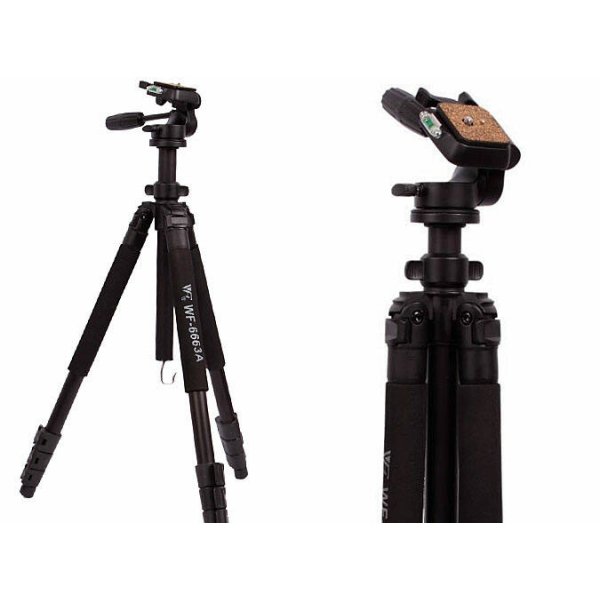 Medium Video Camera Tripod 3-way Pan Head With Bag Max Height 167cm